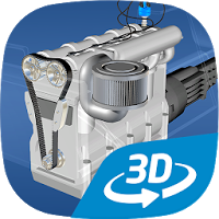 Four-stroke Otto engine VR 3D