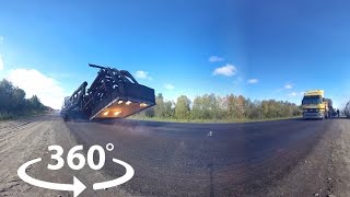 Технология укладки асфальта "Экохитер" | Видео 360 | Video 360 degrees