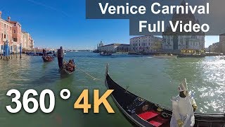 360°, Carnival of Venice, Italy. 4К video