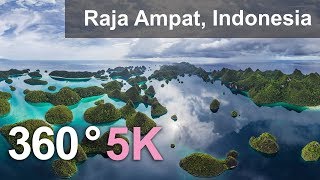 360°, Raja Ampat archipelago, Indonesia, 5K aerial video