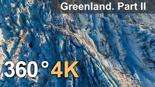 360°, Icebergs of Greenland. Part II. 4К aerial video