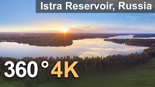 360°, Istra Reservoir, Russia. 4К aerial video