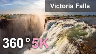 360 video, Victoria Falls, The Pearl of Africa. 5K aerial video
