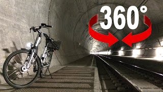 360° E-Bike ride | Worlds longest rail tunnel
