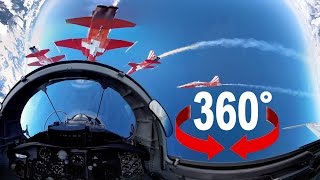 Fighter jet | Takeoff and formation flight | Swiss Air Force I 360 video