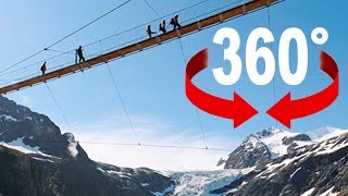 360° walk | «Trift» suspension bridge | Swiss Alps