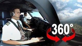 360° cockpit view | SWISS Airbus A320 | Geneva – Zurich