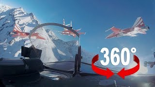 Swiss Air Force flight at Lauberhorn Ski Race 2018 I 360 Video