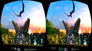 Jungle Dinosaurs VR Google Cardboard Video 3D SBS Virtual Reality Video