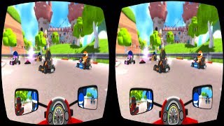 Racing Karts VR Box Google Cardboard Video 3D SBS Virtual Reality Video
