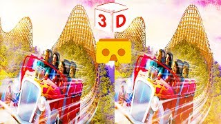 3D Wooden Roller Coaster  VR Videos 3D SBS 5.1 Sound [Google Cardboard VR Experience] VR Box