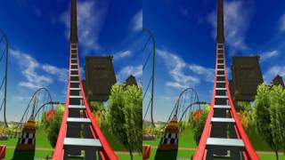 3D Flight 02 - Roller Coaster | VR/Cardboard/Active/Passive - SBS