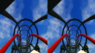 3D Crazy Tornado 03 - Roller Coaster | VR/Cardboard/Active/Passive - SBS