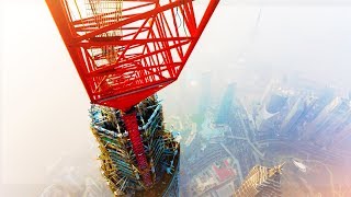 Jumping Top of a Crane -3D Side by Side VR