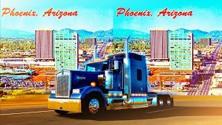3D Full Trailer Truck to Phoenix POV ATS2 -  3D Side by Side SBS VR