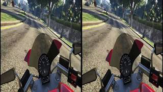 3D  Motorcycle Ride GTA V VR Videos 3D SBS [Google Cardboard VR Experience] VR Box Virtual Reality