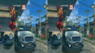3D Ken Bonus Stage - Super Street Fighters | VR/Cardboard/Active/Passive - SBS