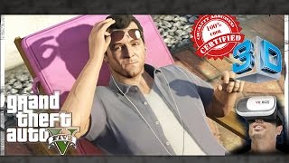 3D Michael on the Beach - GTA V | VR/Cardboard/Active/Passive - SBS