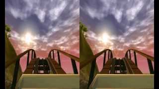 3D Active/Passive - Mountain Coaster (Night) - POV 3D Experience side by side